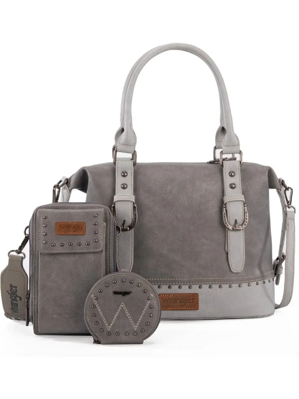 Stylish 3-Piece Women's Doctor Bag Set - Top-Handle Satchel, Cell Phone Bag